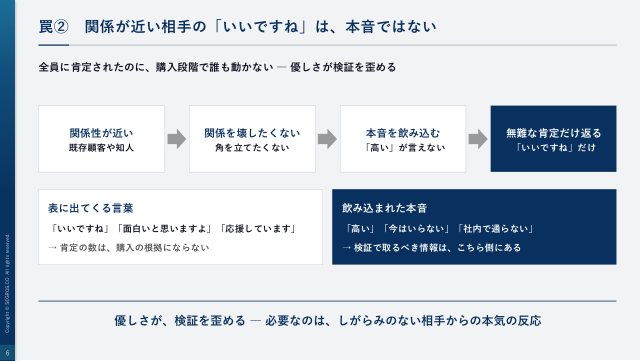 関係が近い相手のいいですねは、本音ではない