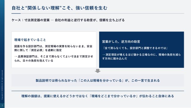 自社と関係しない理解こそ、強い信頼を生む
