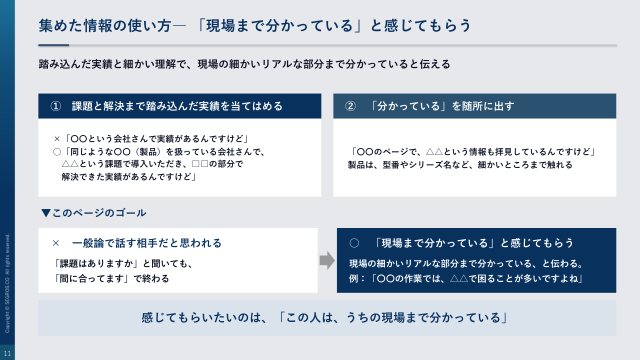集めた情報の使い方